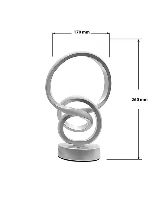 Lámpara de Mesa Vulcano Plateado 18x36cm sin Bombilla - Iluminacion | Bylmo