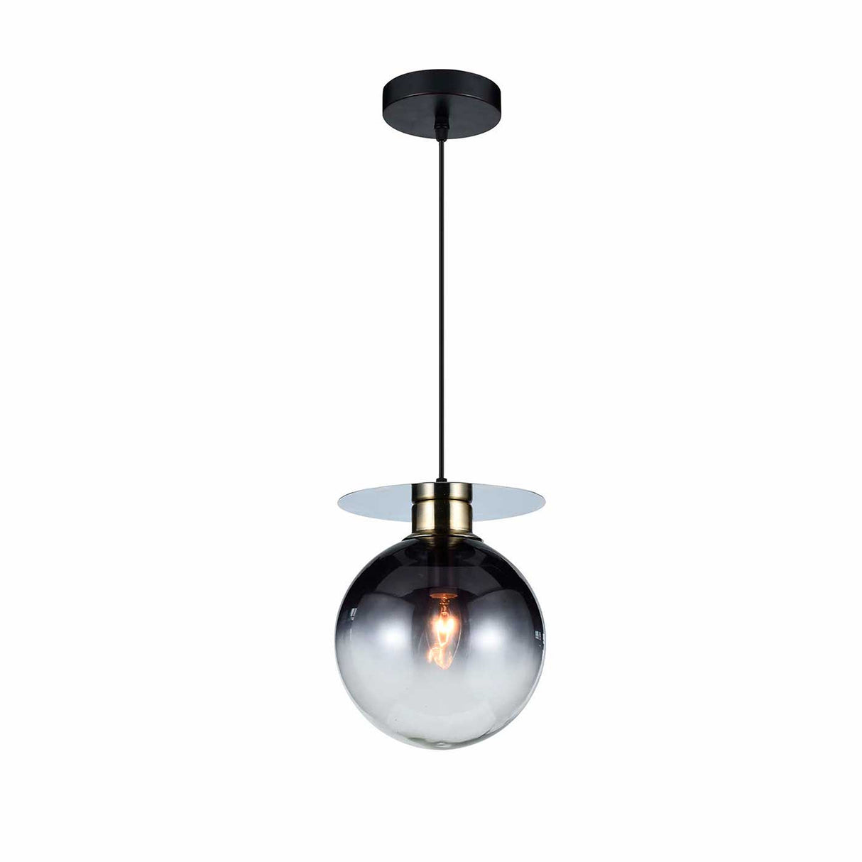 Lámpara Colgante Ada Negro 20x124cm de Techo con Bombilla - Iluminacion | Bylmo