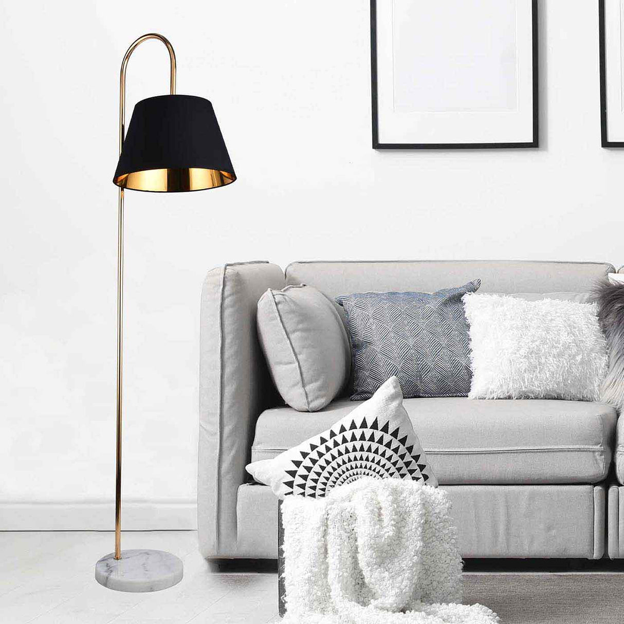 Lámpara de Piso Ottar Negro 12x47cm con Bombilla - Iluminacion | Bylmo