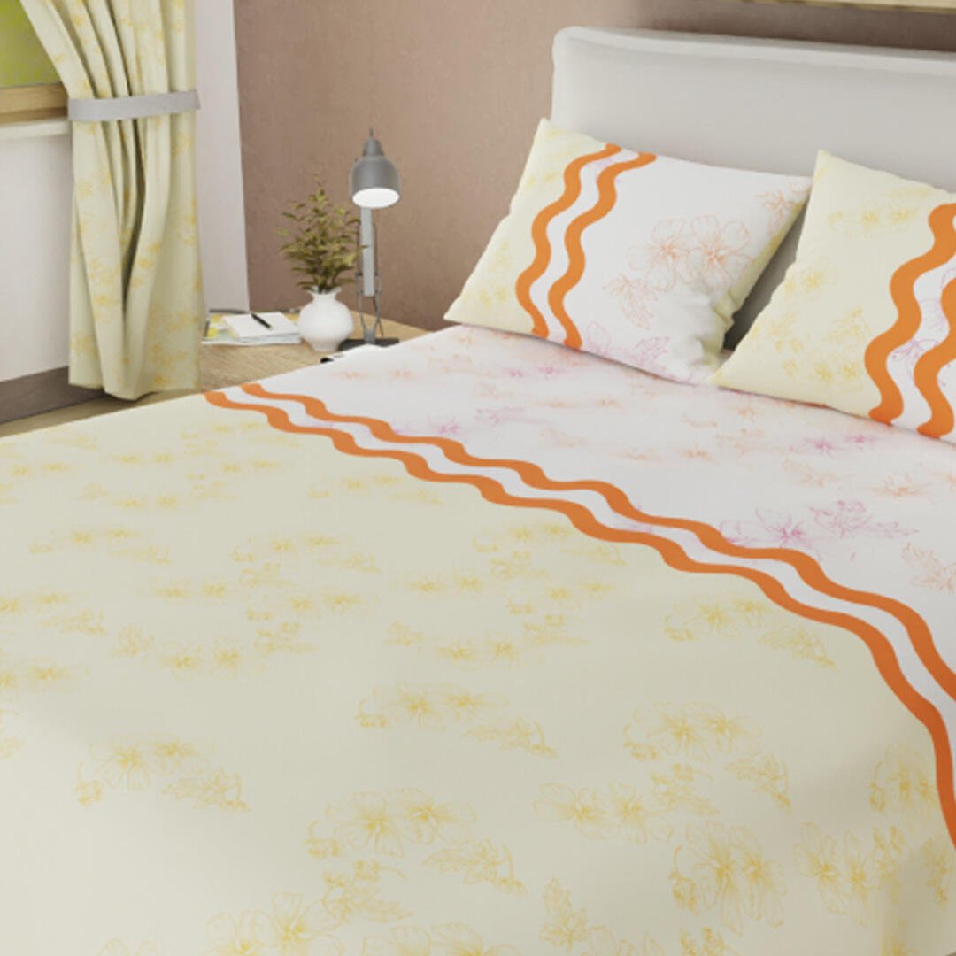 Juego de Sabanas Limila Amarillo Pastel para Cama Sencillo 100 X 190 Cm Flores - Sabanas | Bylmo