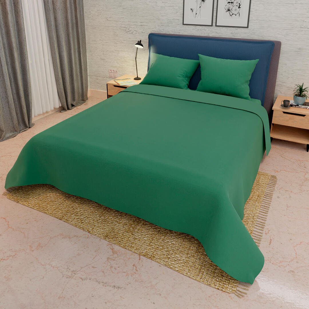 Juego de Sabanas My House Verde Militar para Cama King 200 X 200 Cm Fondo Entero - Sabanas | Bylmo
