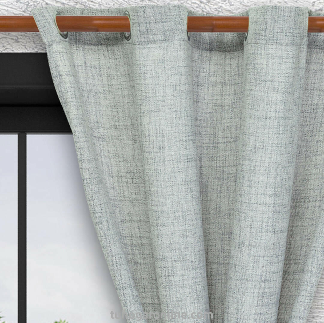 Cortina Arpillera Ancestral Gris 270x220cm Horizontal Argolla - Cortinas y Persianas | Bylmo