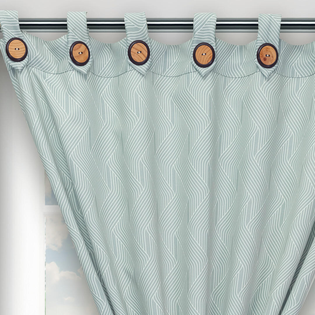 Cortina Blackout Cubista Gris 270x220cm Horizontal Botón - Cortinas y Persianas | Bylmo