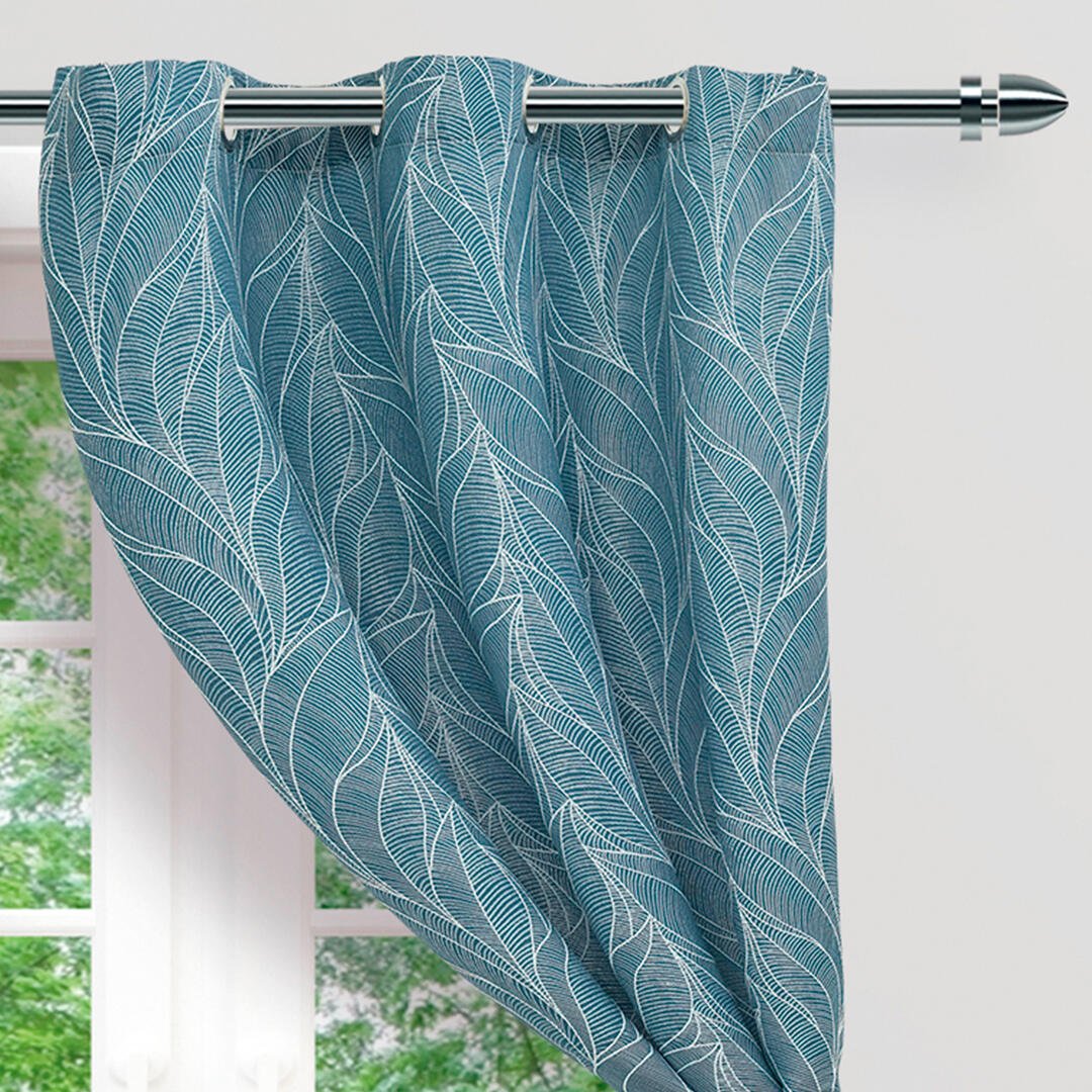 Cortina Acacia Azul 270x220cm Horizontal Argolla - Cortinas y Persianas | Bylmo