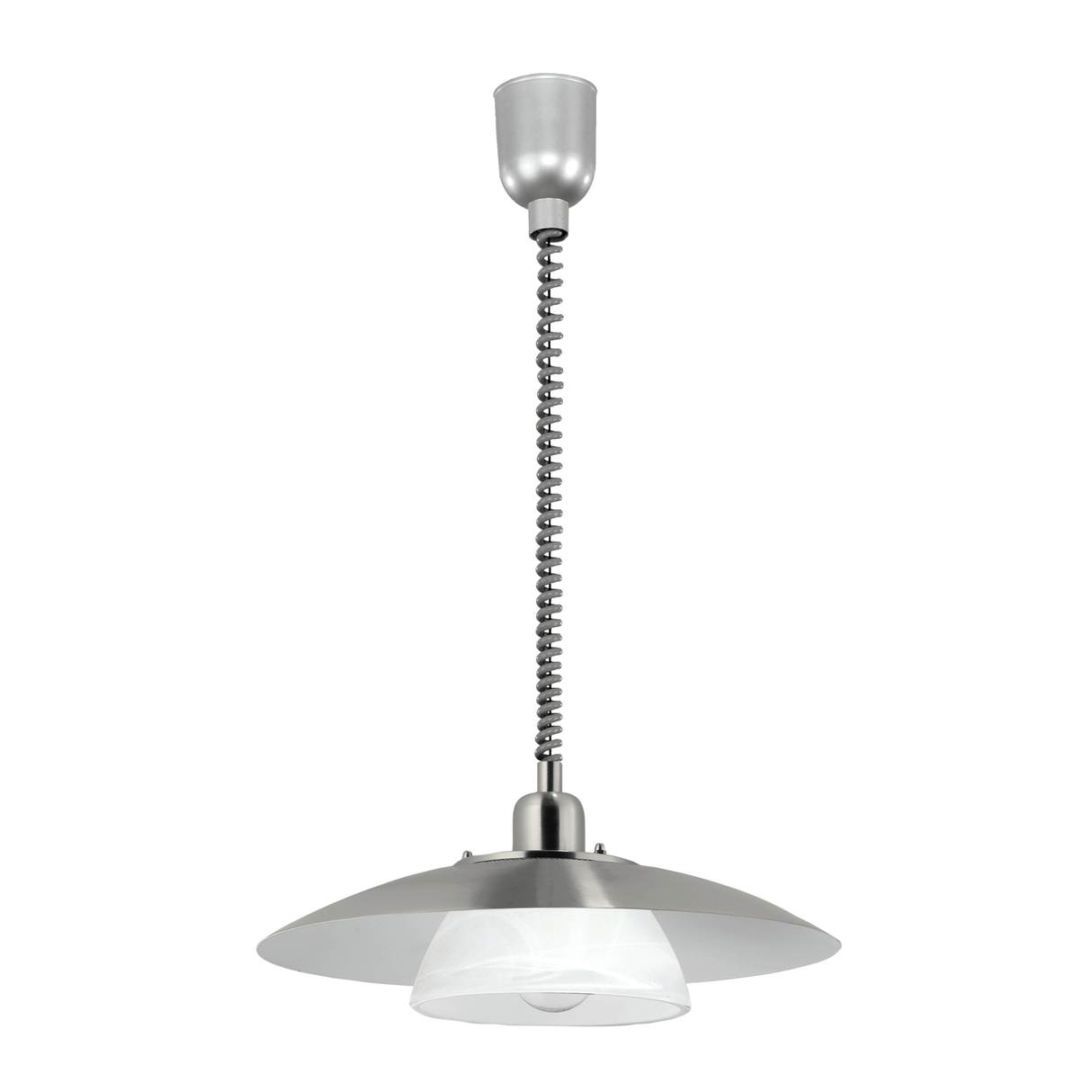 Lámpara Colgante Contemporáneo Gris ACERO Ajustable 1 Lámpara 36x36x110cm - Iluminacion | Bylmo