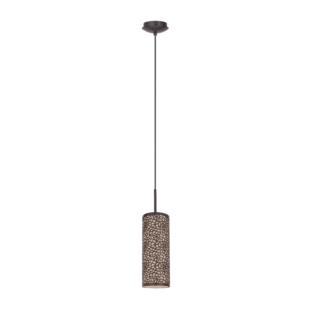 Lámpara Colgante Rústico de Acero 11x11x110cm Café Ajustable - Iluminacion | Bylmo