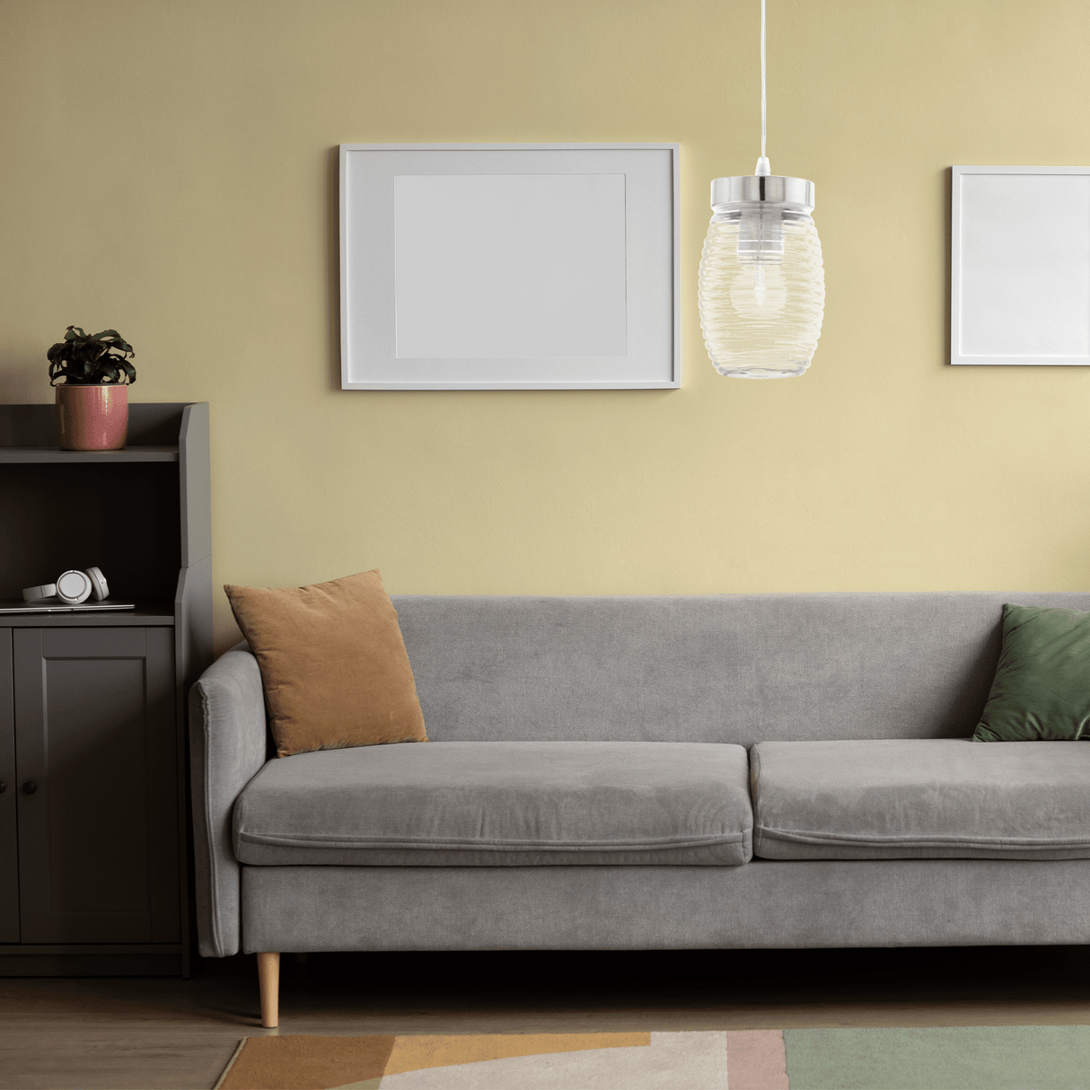 Lámpara Colgante Vintage Gris 1 Luz Ajustable Diseño Único - Iluminacion | Bylmo