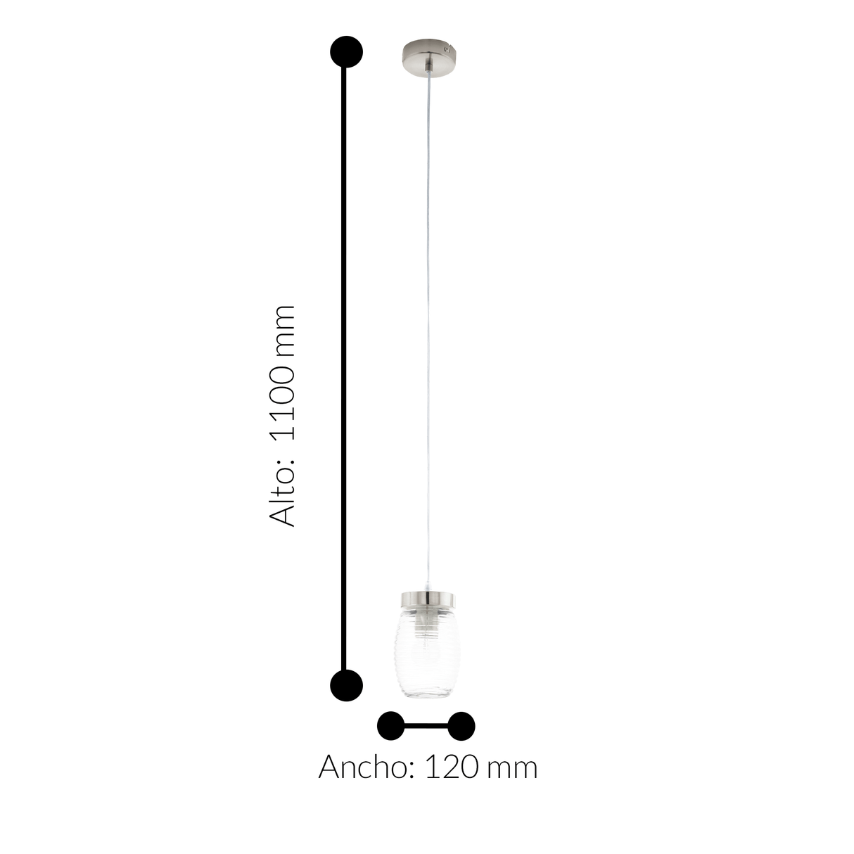 Lámpara Colgante Vintage Gris 1 Luz Ajustable Diseño Único - Iluminacion | Bylmo