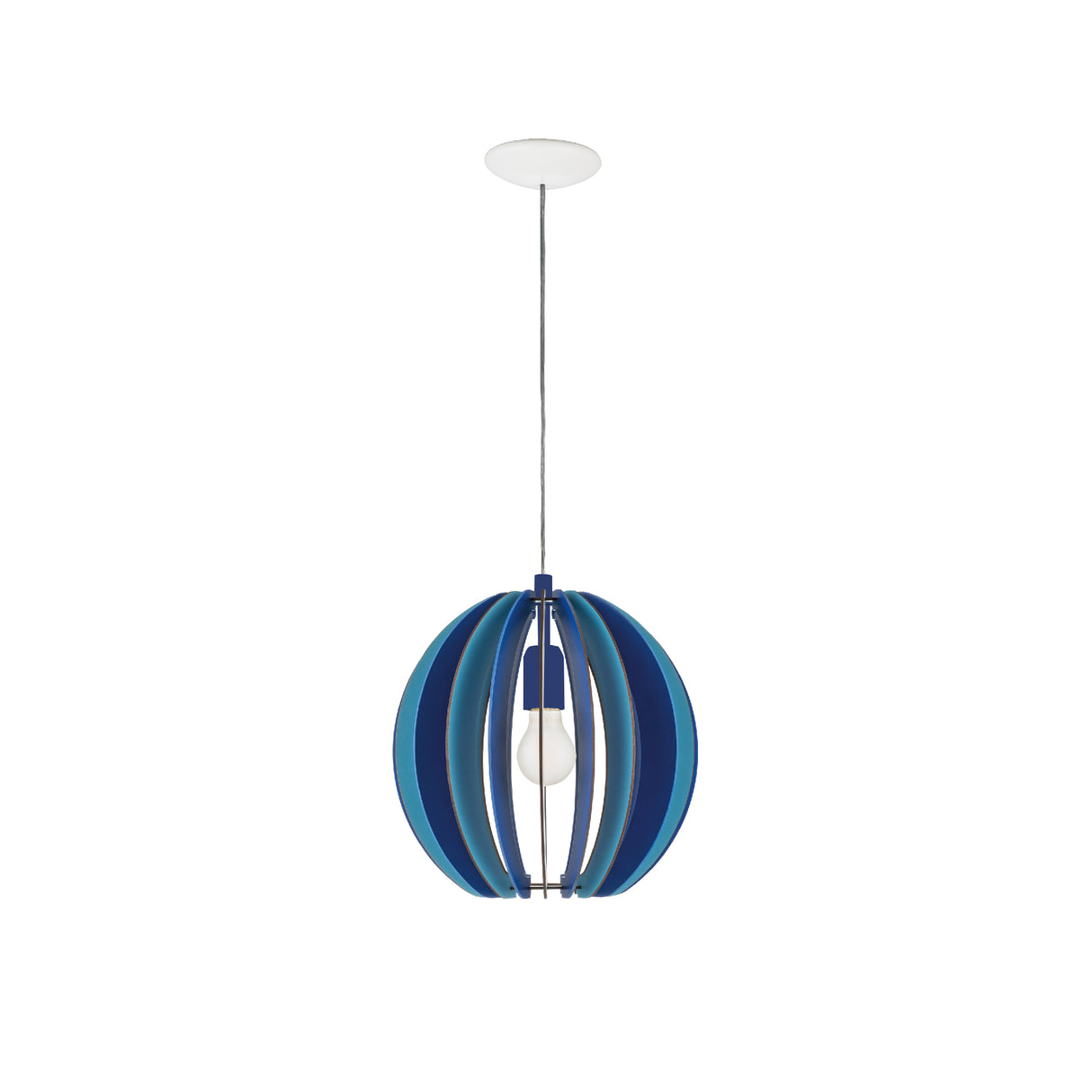 Lámpara Colgante Rústico Azul 30x30x110cm Madera Ajustable - Iluminacion | Bylmo