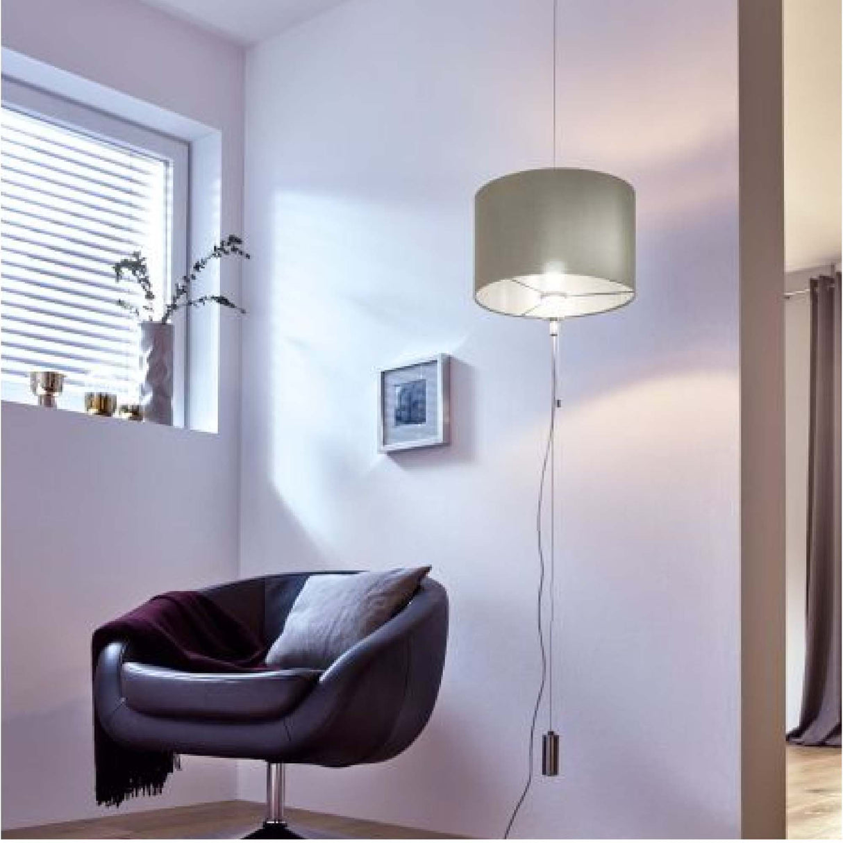 Lámpara Colgante Contemporáneo Gris Acero 1.47kg 35x35x150cm - Iluminacion | Bylmo