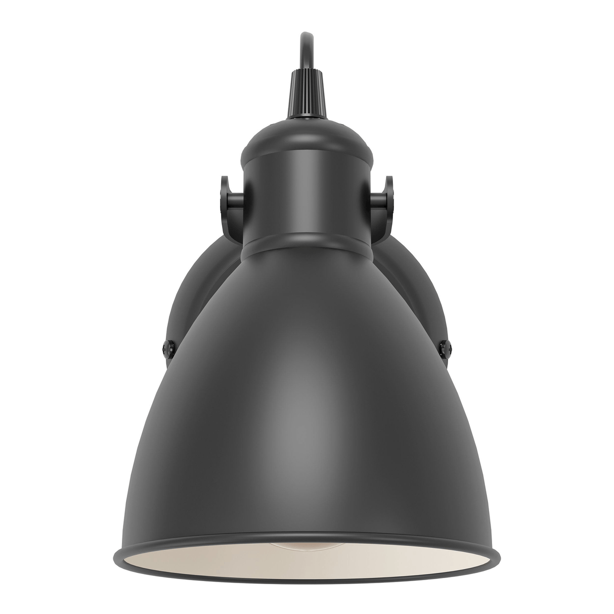 Lámpara de Pared Rústico ACERO 12x19cm Negro 1 Foco - Iluminacion | Bylmo