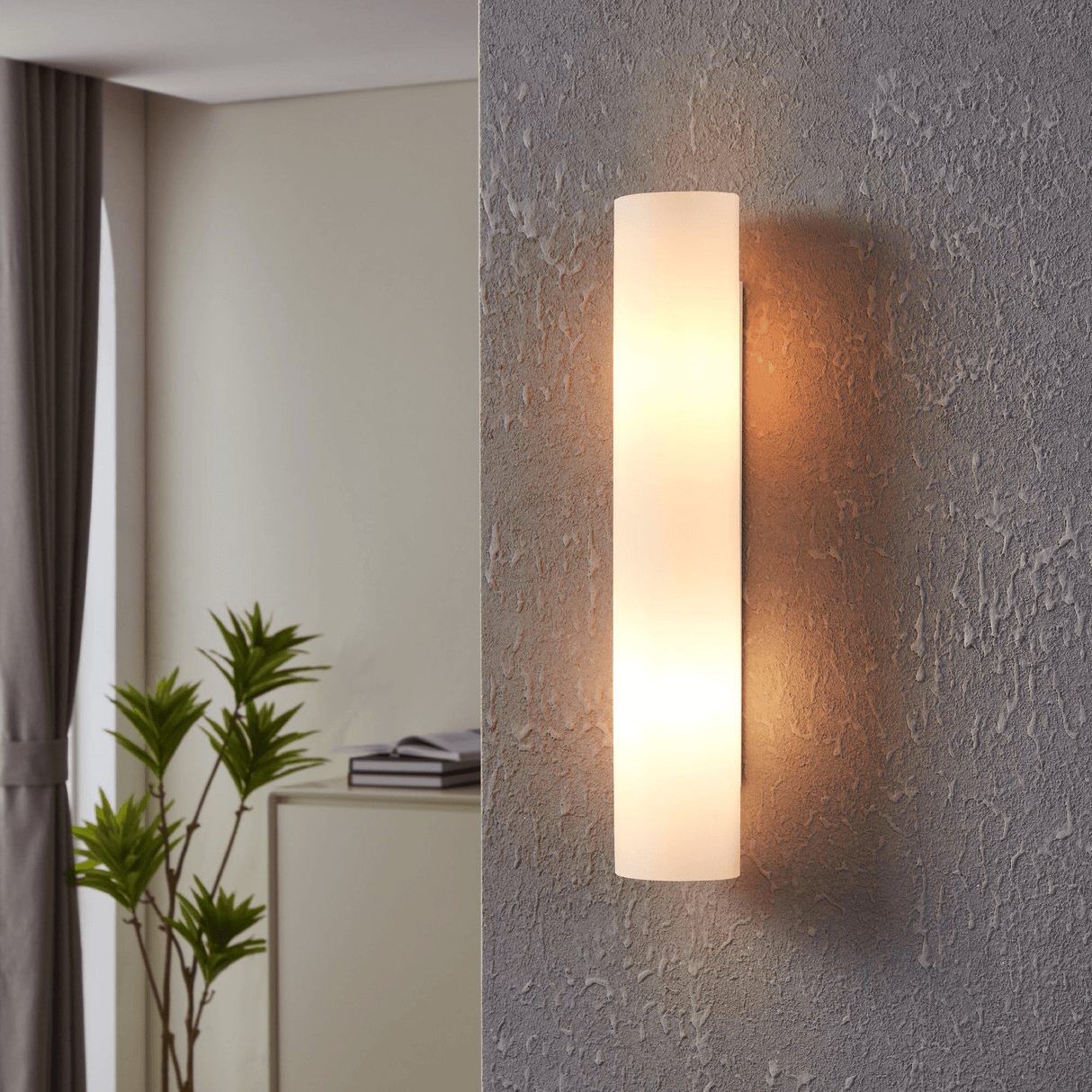 Lámpara de Pared Contemporáneo Blanco Acero LED 57cm Ambiente 160 450lm IP20 - Iluminacion | Bylmo