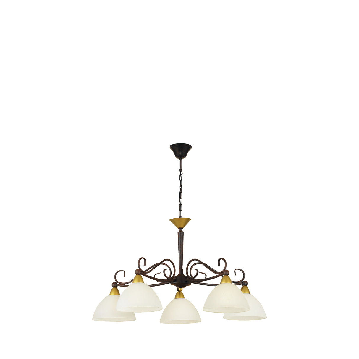 Lámpara Colgante Clásico 66x110 Café Ajustable 5 Luces - Iluminacion | Bylmo