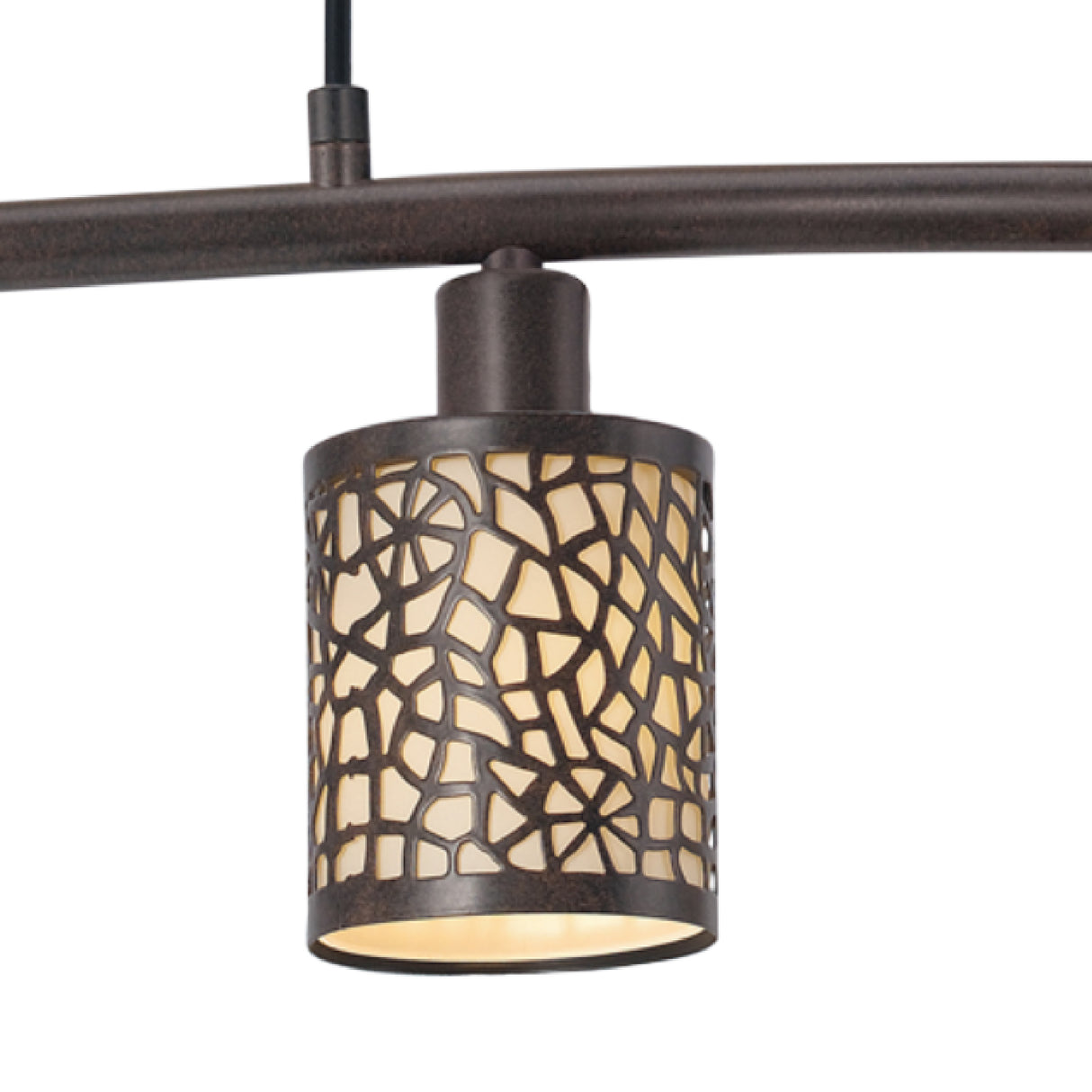 Lámpara Colgante Rústico ACERO 10x68x110cm Café Ajustable IP20 4 Luces - Iluminacion | Bylmo