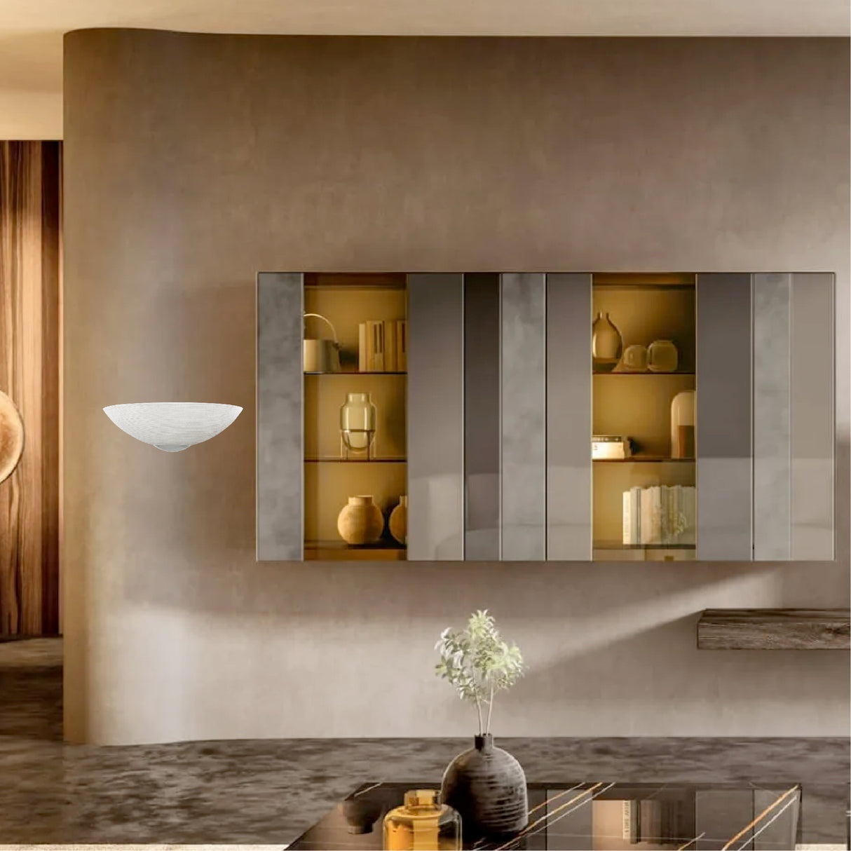Lámpara de Pared Contemporáneo Gris 30x15x9cm Acero LED 1100 Lúmenes - Iluminacion | Bylmo