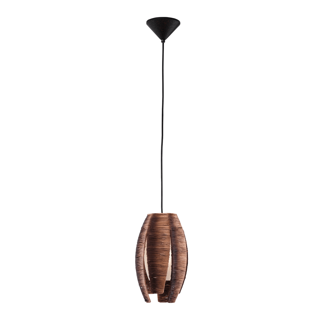 Lámpara Colgante Rústico 1 Luz Café Acero 19x10x110 Ambiente - Iluminacion | Bylmo