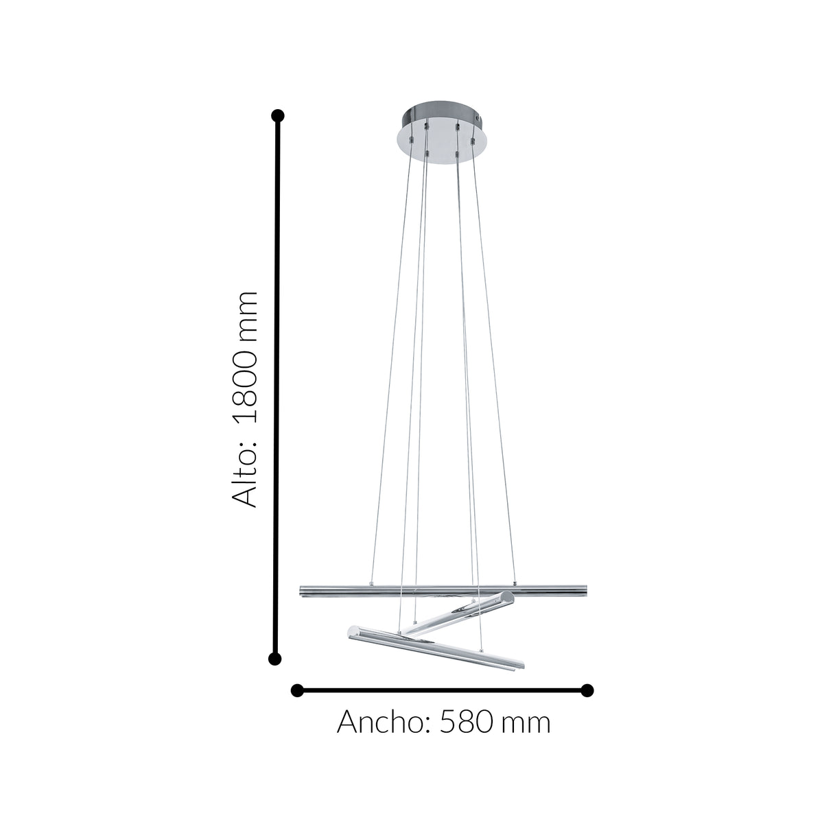 Lámpara Colgante Moderno Gris Acero 3 Luces Ajustable - Iluminacion | Bylmo