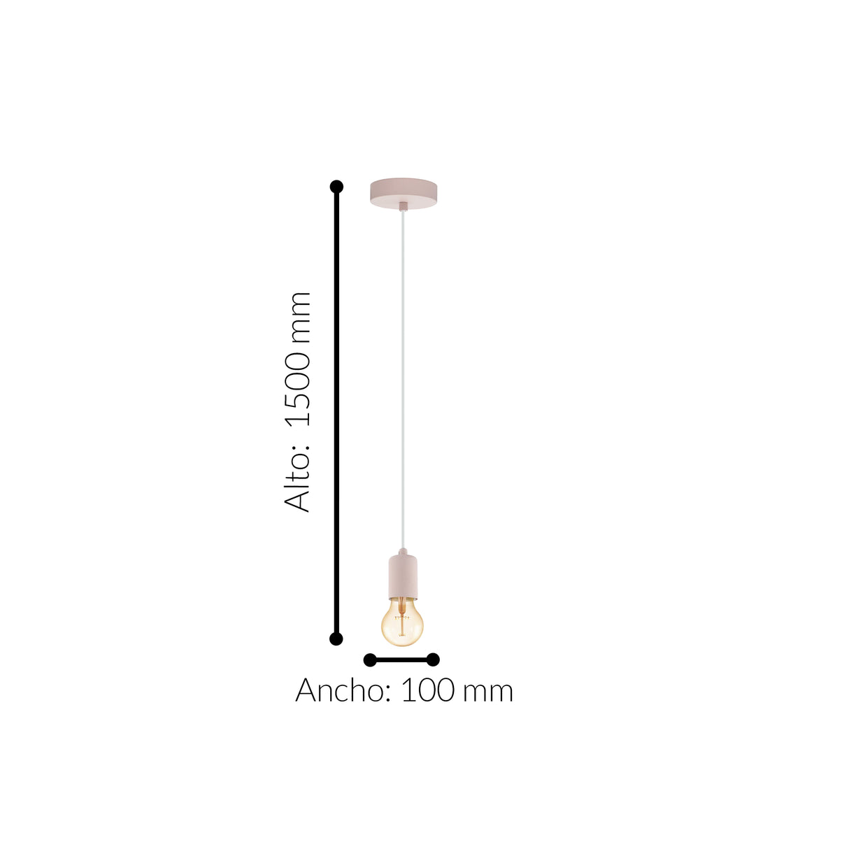 Lámpara Colgante Vintage Rosa Diseño exclusivo Ajustable - Iluminacion | Bylmo