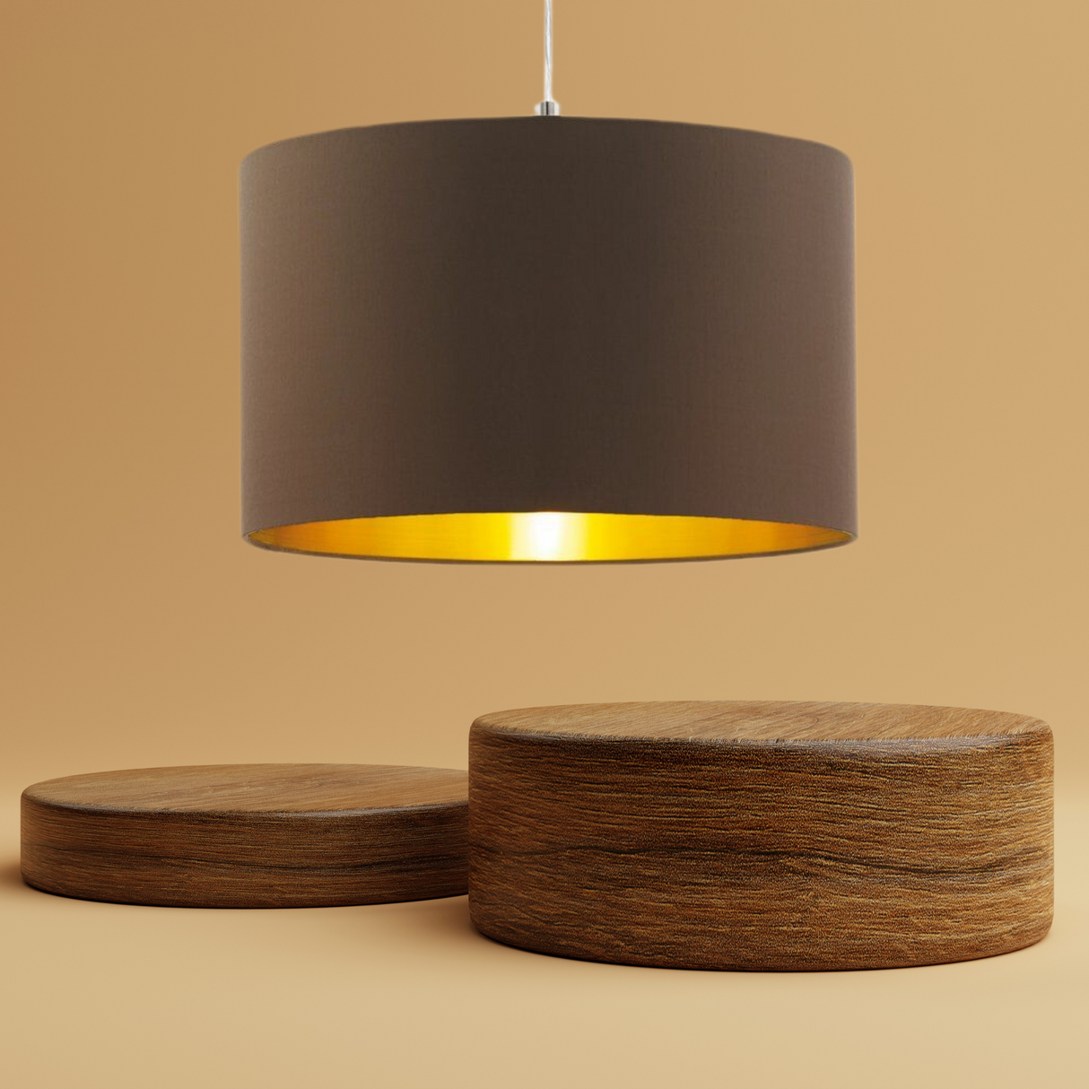Lámpara Colgante Contemporáneo 38x58x130cm Café Acero Ajustable - Iluminacion | Bylmo