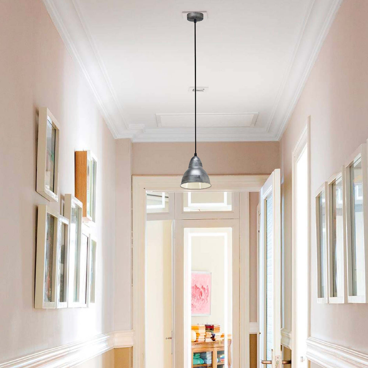 Lámpara Colgante Industrial Gris 110cm Ajustable - Iluminacion | Bylmo