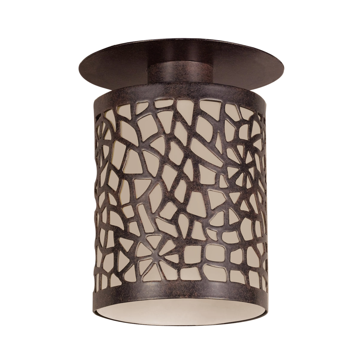 Lámpara Empotrable Rústico 1 Luz 10x5 Café Acero 12cm 450Lm IP20 - Iluminacion | Bylmo