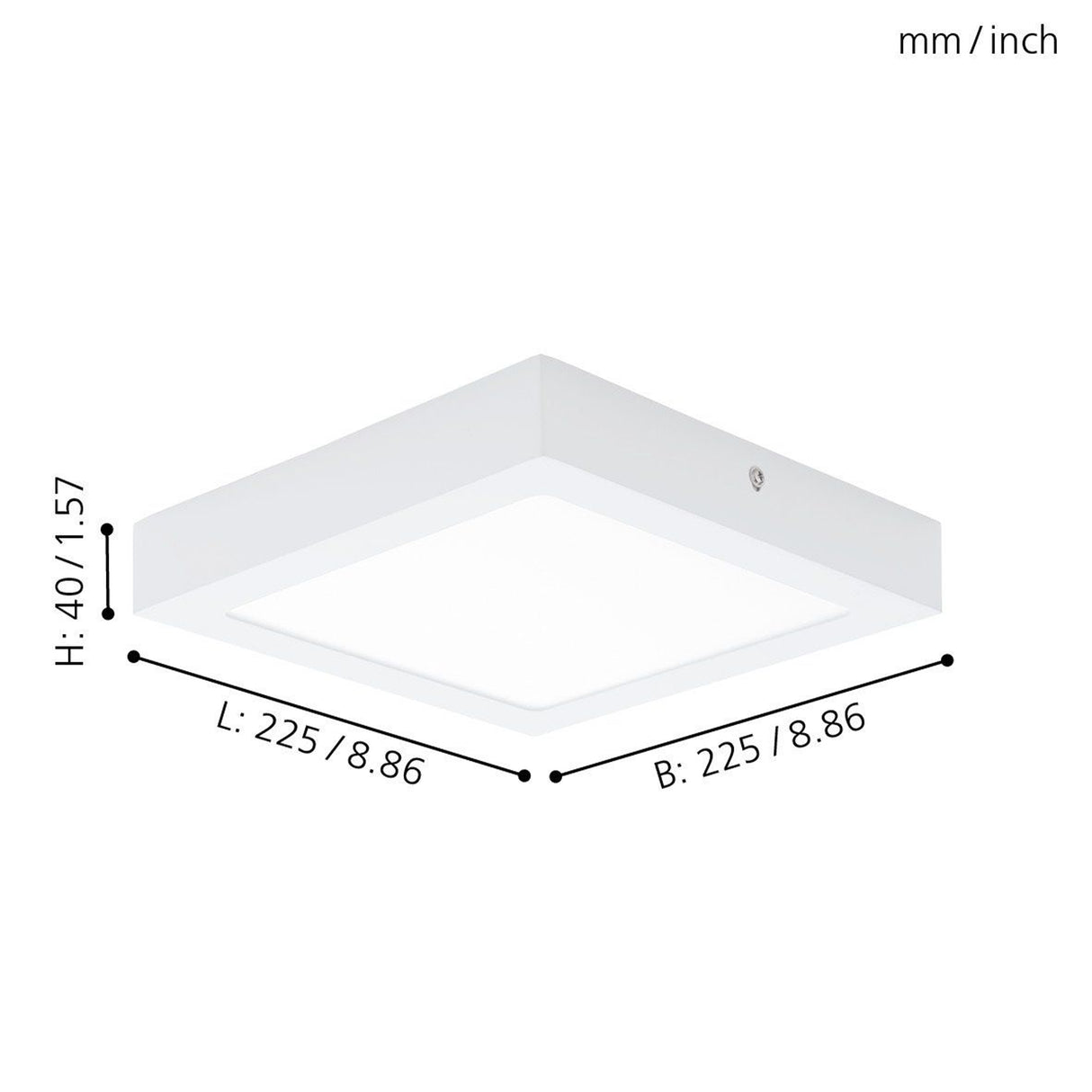 Lámpara de Sobreponer Contemporáneo 22x22 Blanco LED 1600 Lúmenes - Iluminacion | Bylmo