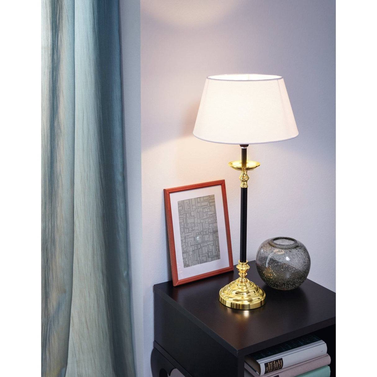 Lámpara de Mesa Vintage Negra Ajustable 1 Luz 9x9x34cm 450 Lumens - Iluminacion | Bylmo