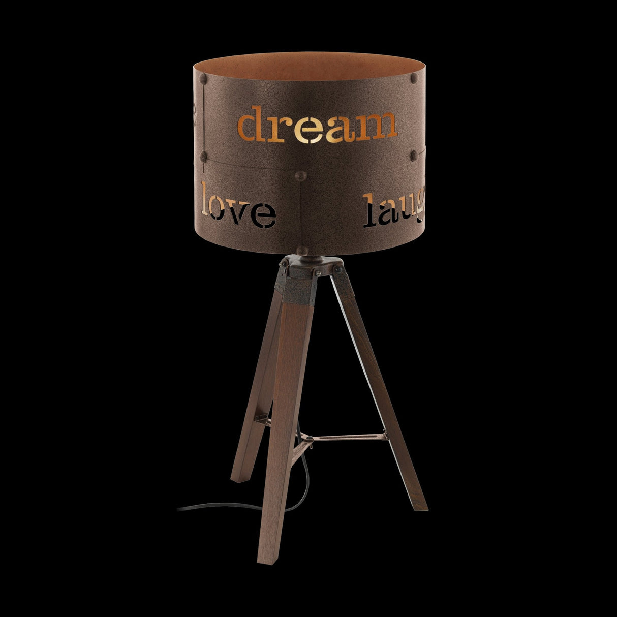 Lámpara de Mesa Rústico 1 Luz 32x32x67 Cafe Estilo Portable Apta Exterior - Iluminacion | Bylmo
