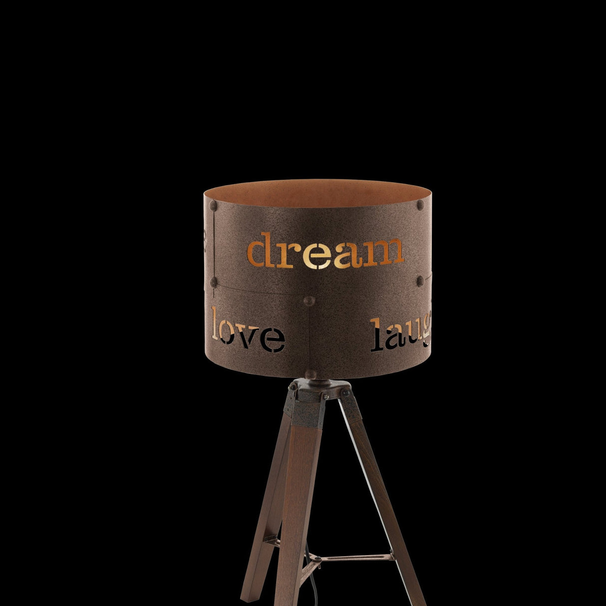 Lámpara de Mesa Rústico 1 Luz 32x32x67 Cafe Estilo Portable Apta Exterior - Iluminacion | Bylmo