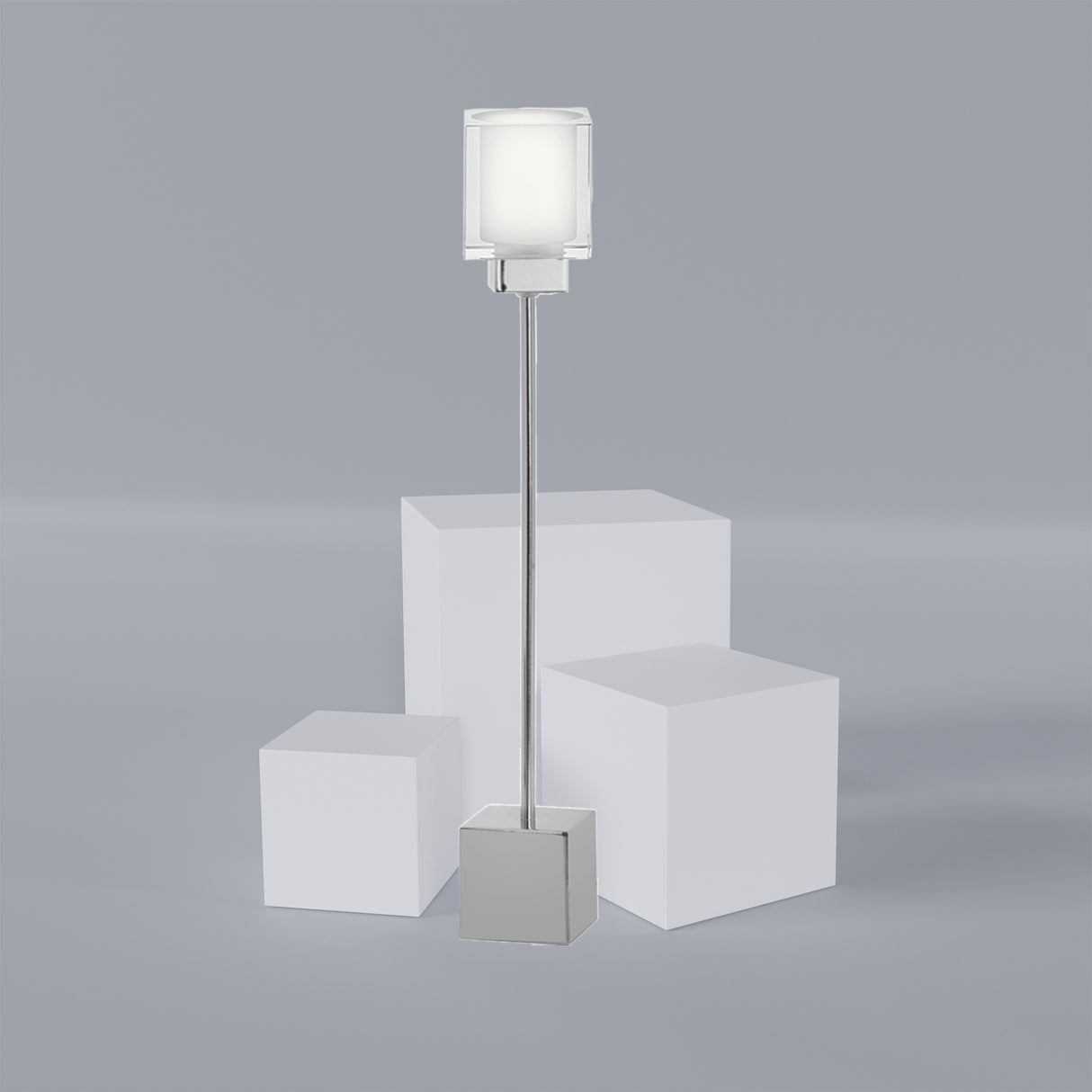 Lámpara de Mesa Moderno Gris Acero 1 Luz 45x8x8cm 1.25kg - Iluminacion | Bylmo