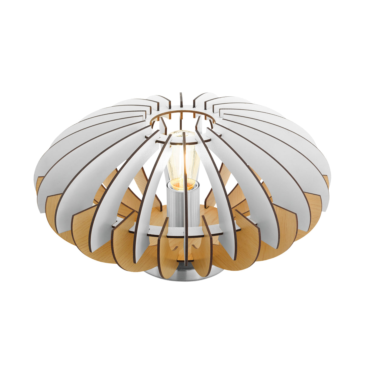 Lámpara de Mesa Rústico 35x35x19cm Café Madera Portátil LED 1100lm - Iluminacion | Bylmo