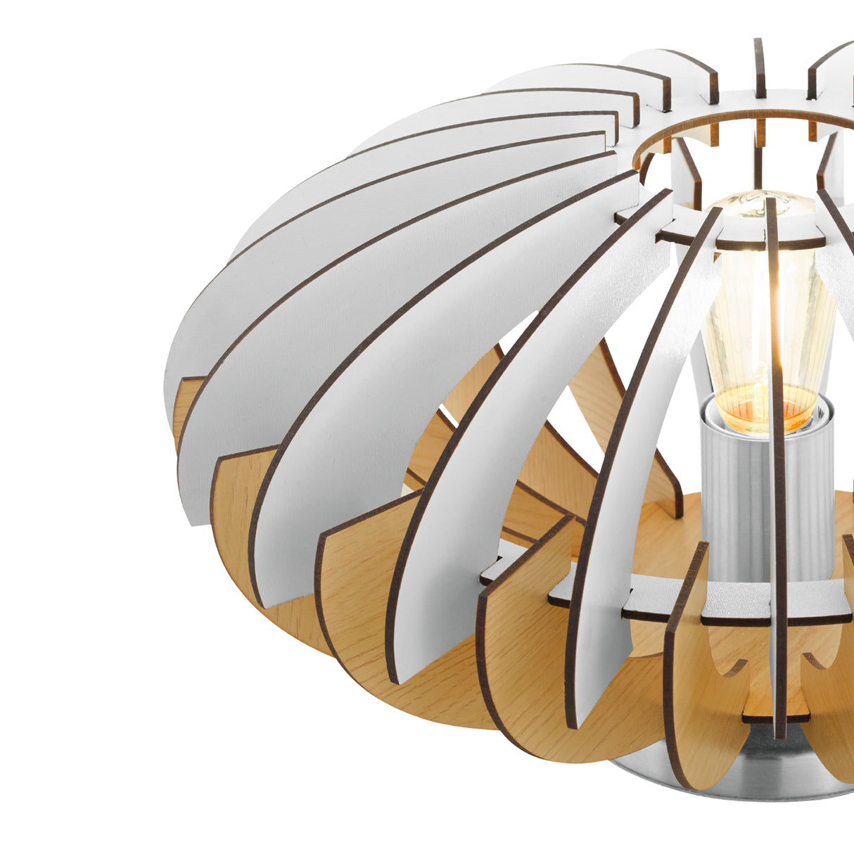 Lámpara de Mesa Rústico 35x35x19cm Café Madera Portátil LED 1100lm - Iluminacion | Bylmo