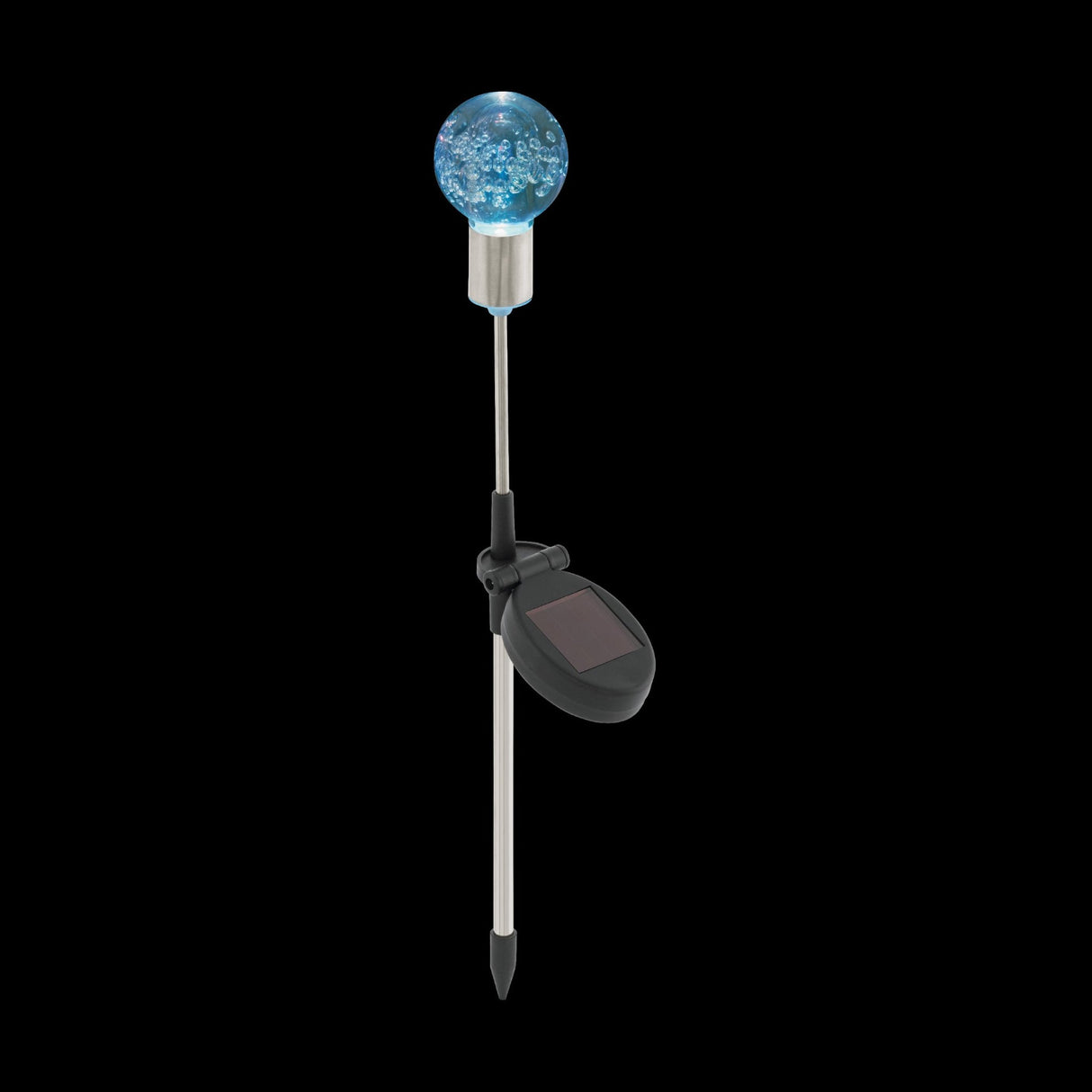 Lámpara Solar Rústico Vidrio Negro 1 Luz Ajustable LED 6x3x48cm - Iluminacion | Bylmo