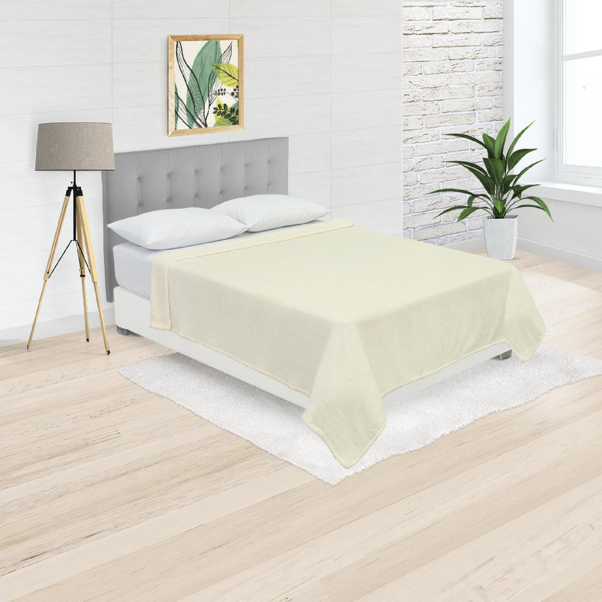Cobija Ovejera Cibraja Marfil 180x190cm Fondo Entero - Cobijas y Mantas | Bylmo