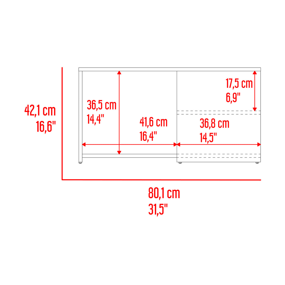 Mesa de Centro Adel Capri y Macadamia 80.1x42.1cm Rectangular - Mesas de Centro | Bylmo