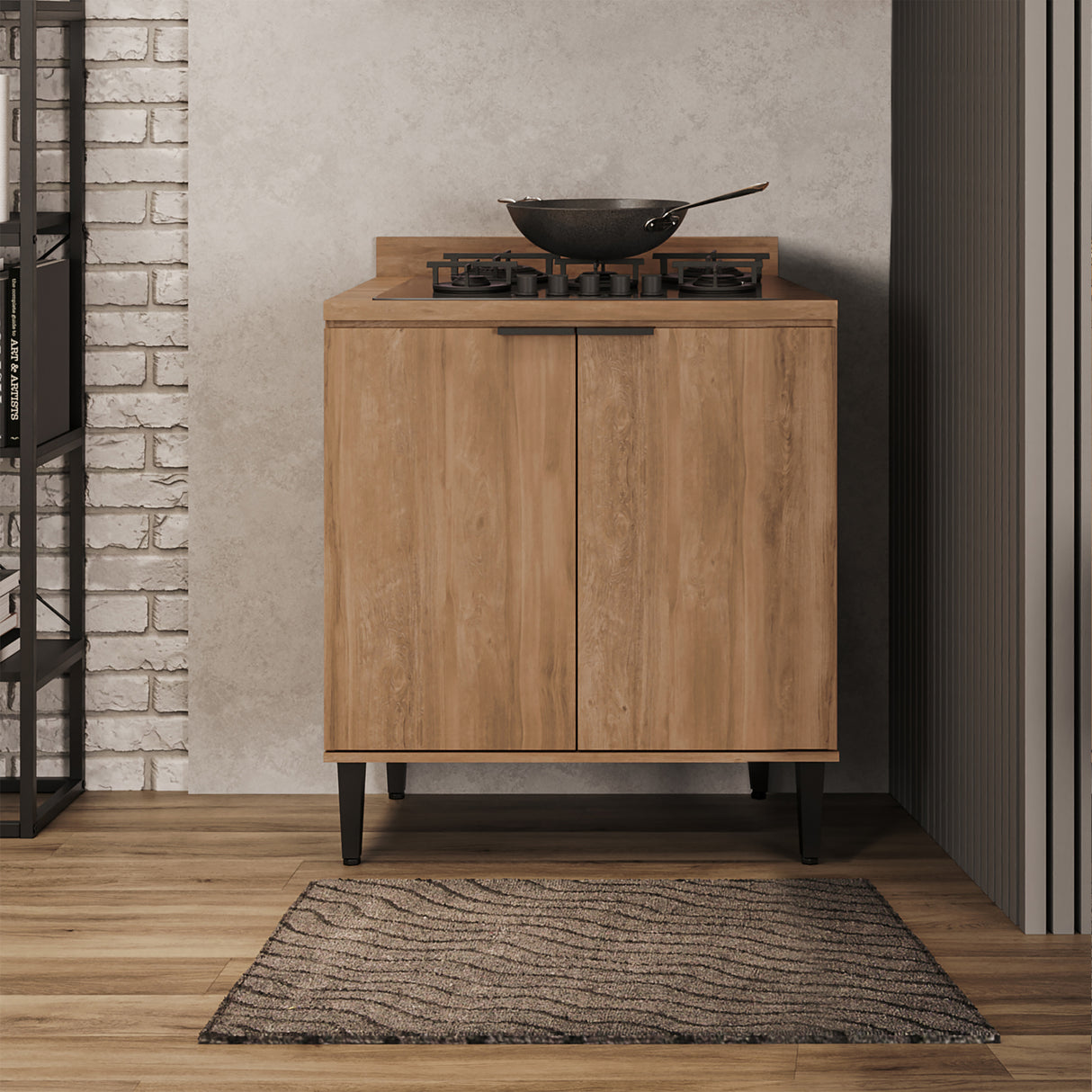 Mueble Inferior de Cocina Freijo 80x90cm Con Mesón - Muebles Inferiores | Bylmo