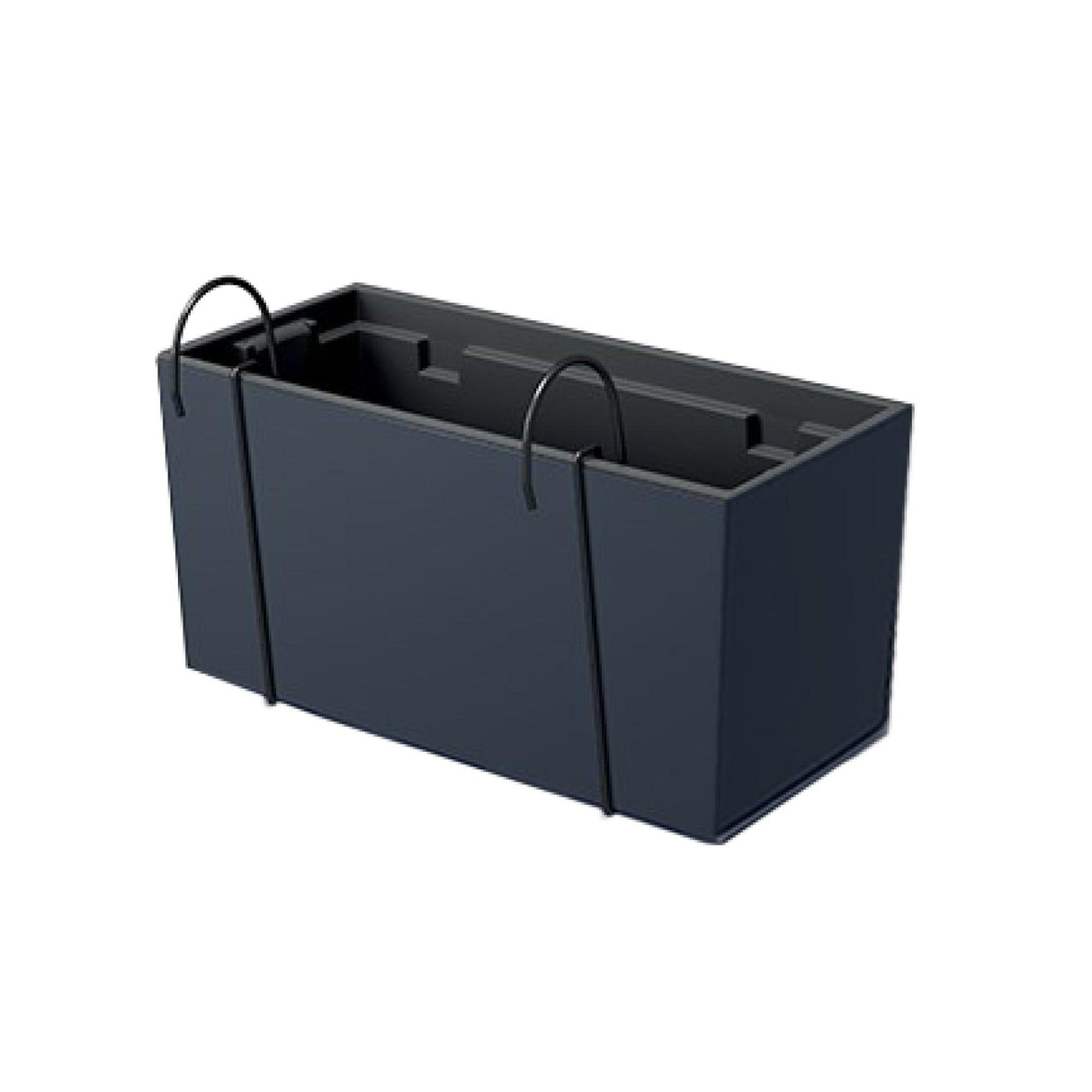 Matera Urbi Case W Antracita 39.5x19.5cm Rectangular Para Barandas - Materas y Macetas | Bylmo
