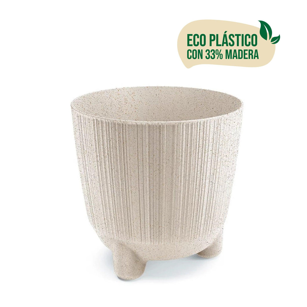 Matera Ryfo N Eco Blanco 19.5x19.4cm Cónica De Escritorio - Materas y Macetas | Bylmo
