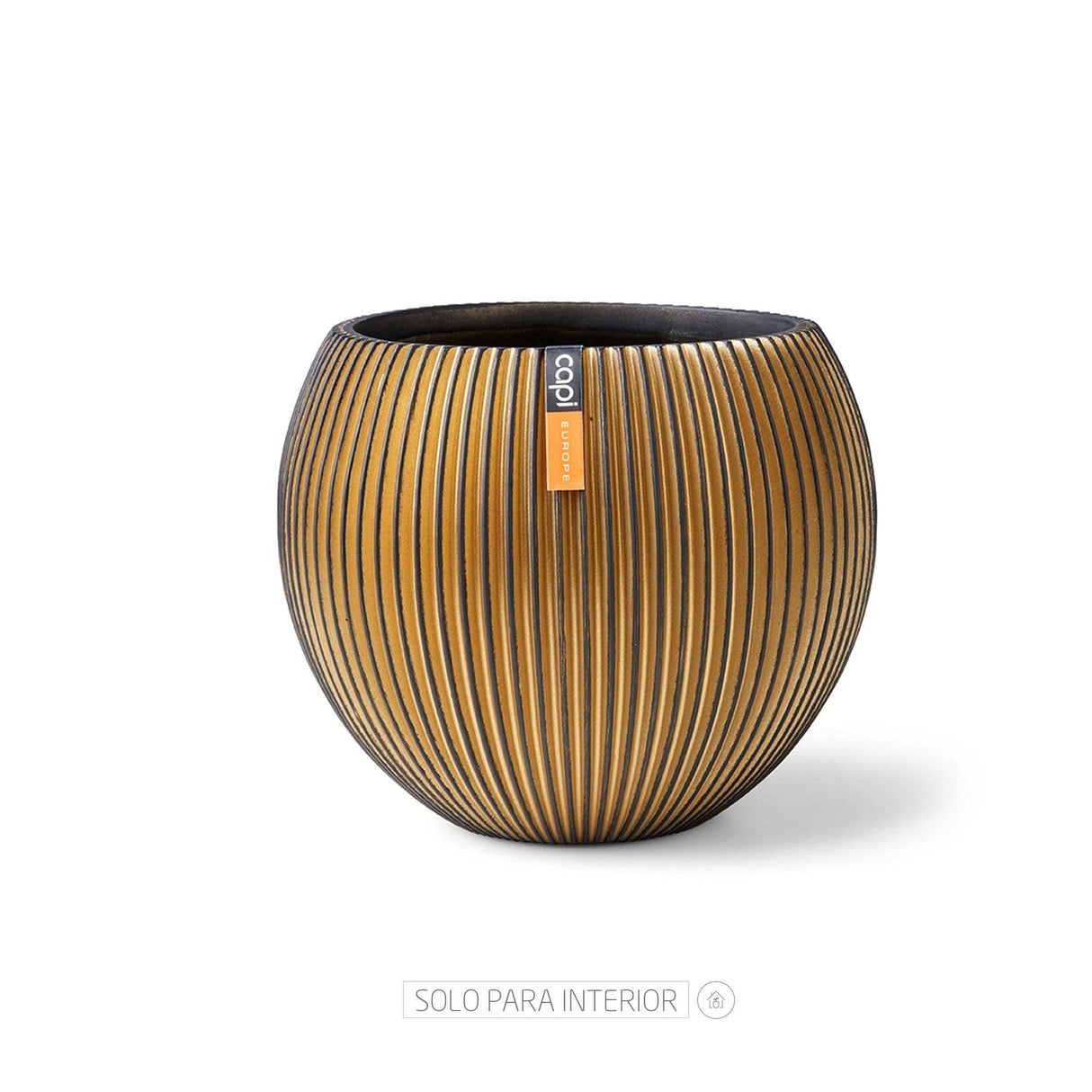 Matera Ball Groove Oro 18x15cm Cónica De Escritorio - Materas y Macetas | Bylmo