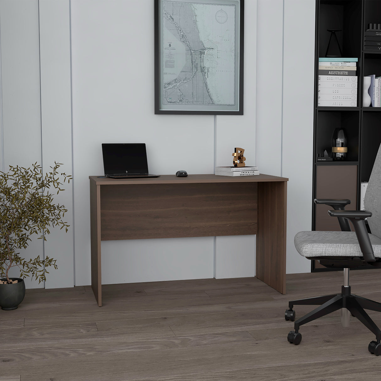 Escritorio Clásico Malibu Milan 120x75cm con Dos Pasacables - Escritorios | Bylmo