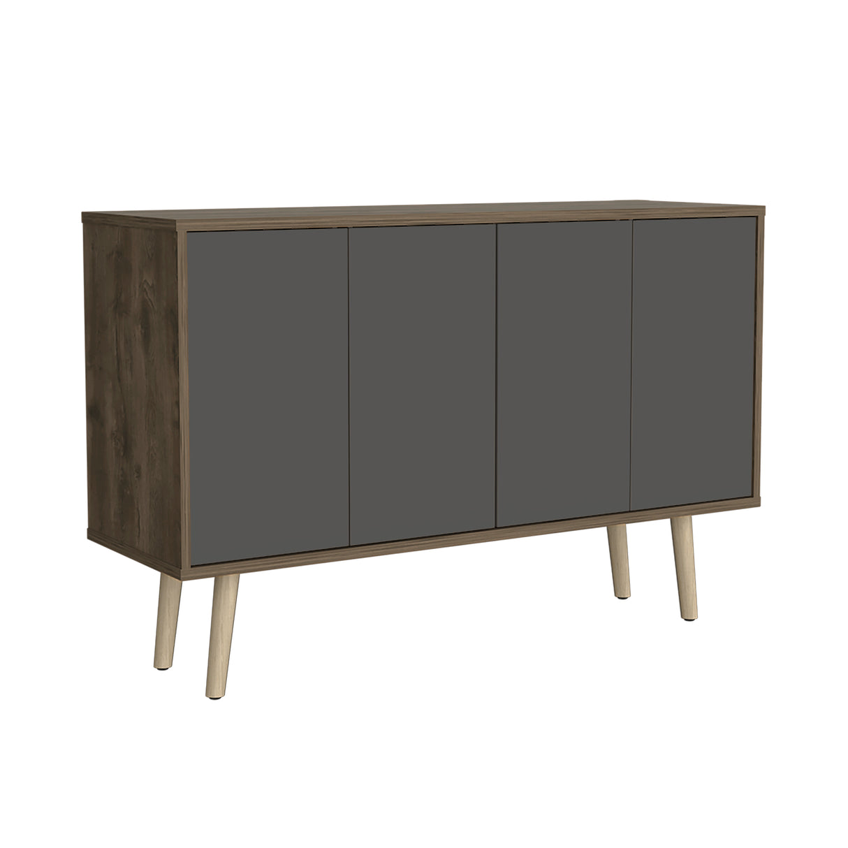 Bifera Oslo Bellota Plomo 117.1x77.6cm con Patas y Cuatro Compartimientos - Bifes y Arrimos | Bylmo