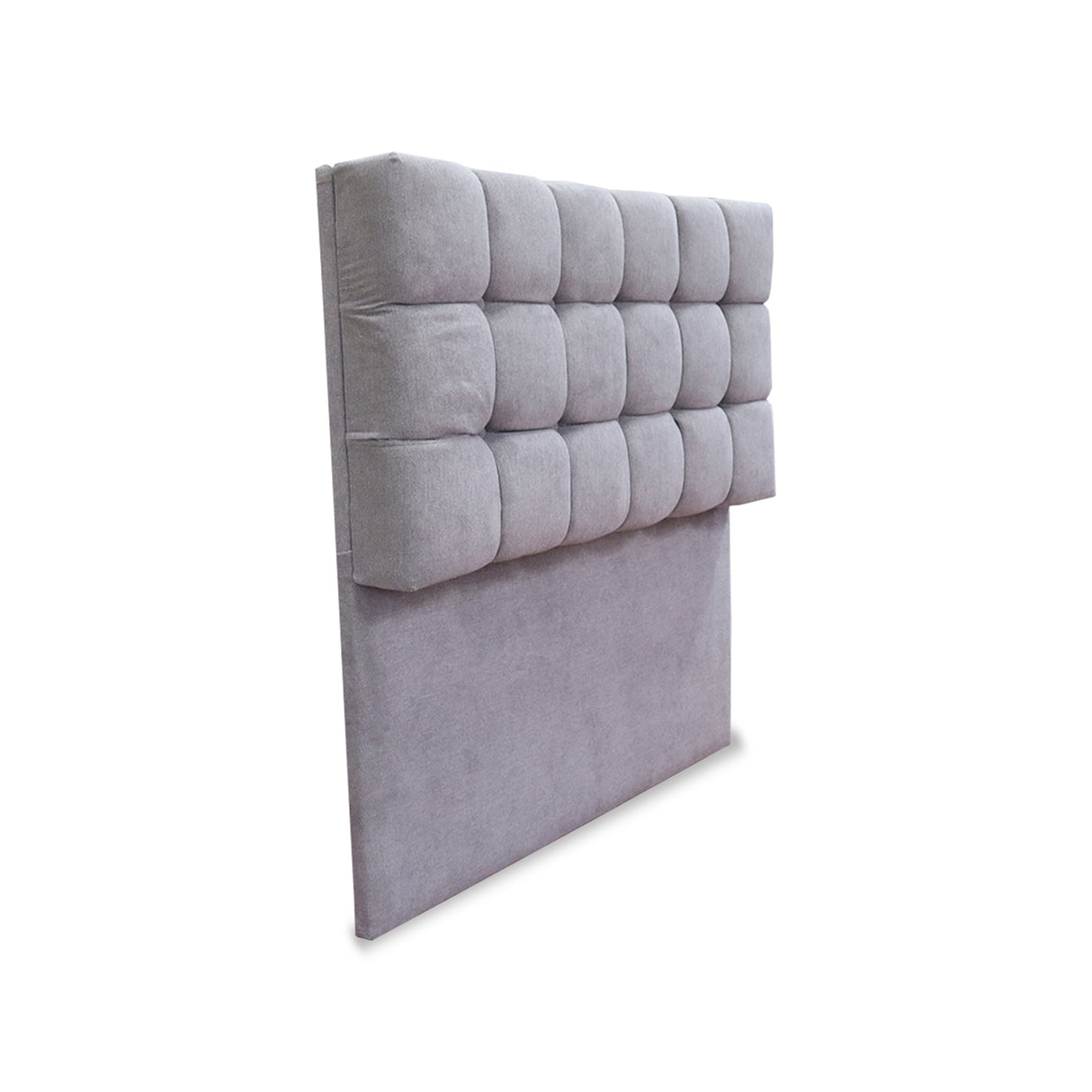 Cabecero Michel Gris Claro 120x115cm a la Estructura de la Cama Para Cama Semidoble - Cabeceros | Bylmo
