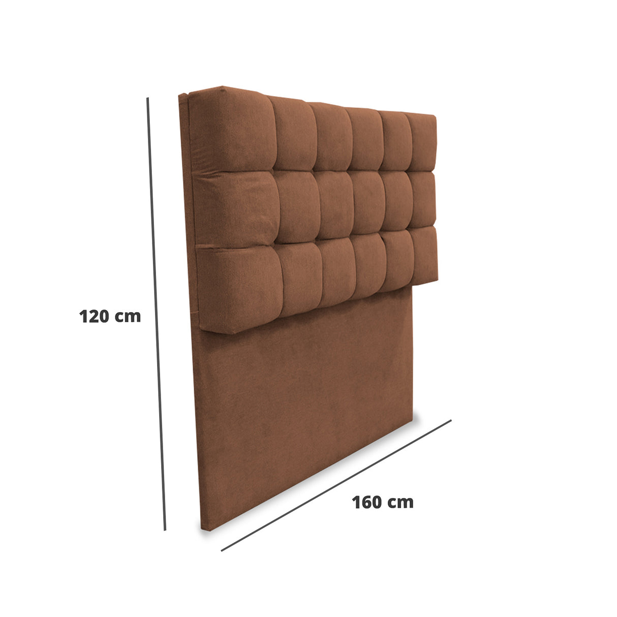Cabecero Michel Marron 160x115cm a la Estructura de la Cama Para Cama Queen - Cabeceros | Bylmo