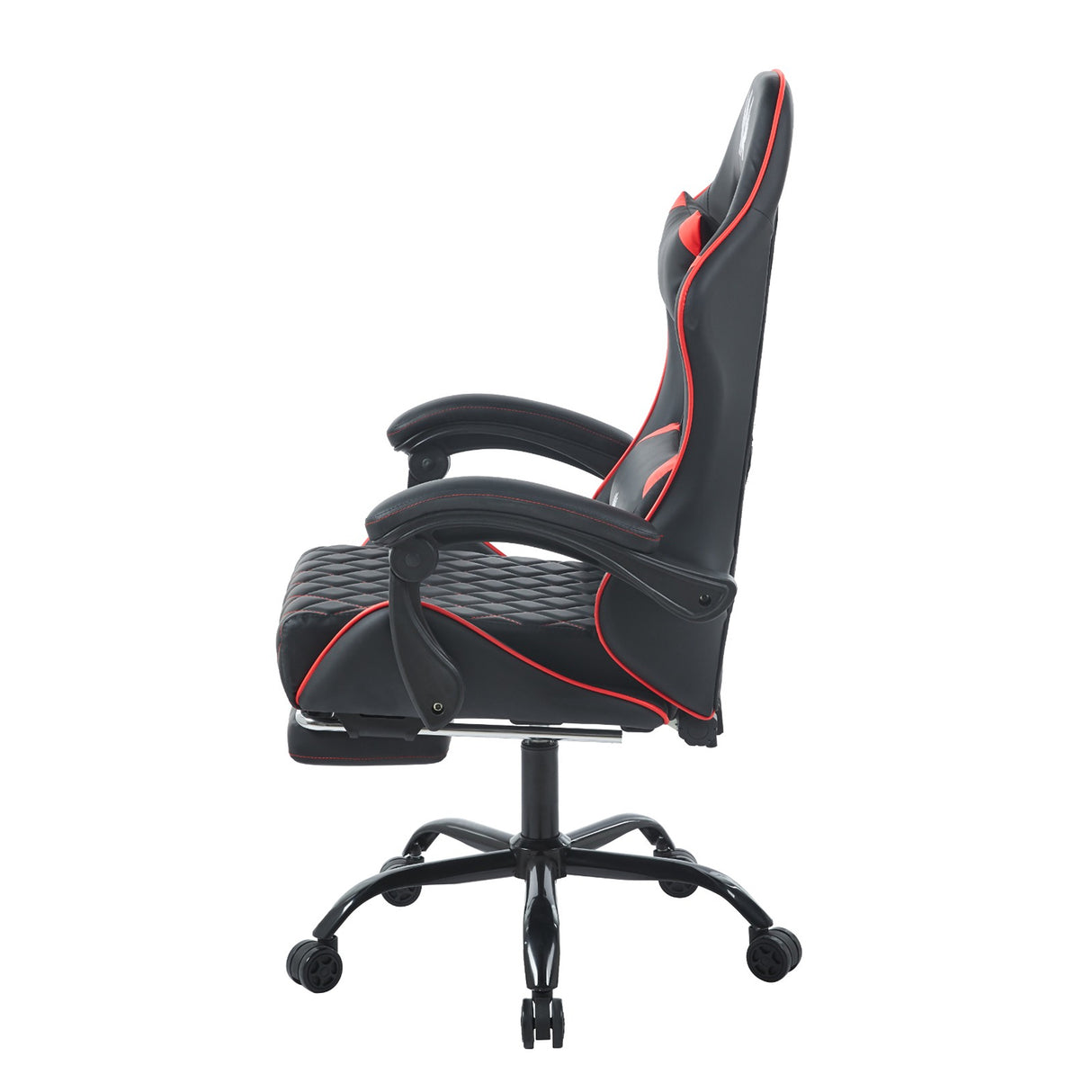 Silla Gamer Sakai 2024 Negra Rojo 55x135cm Con Espaldar Reclinable y Soporte Lumbar - Sillas de Oficina | Bylmo