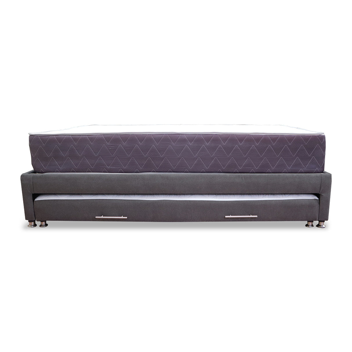 Combo Cama Tarima y Colchón Coleccion 1 Gris Oscuro y Cenizo Blanco Sencillo 100 X 190 Cm - Camas | Bylmo