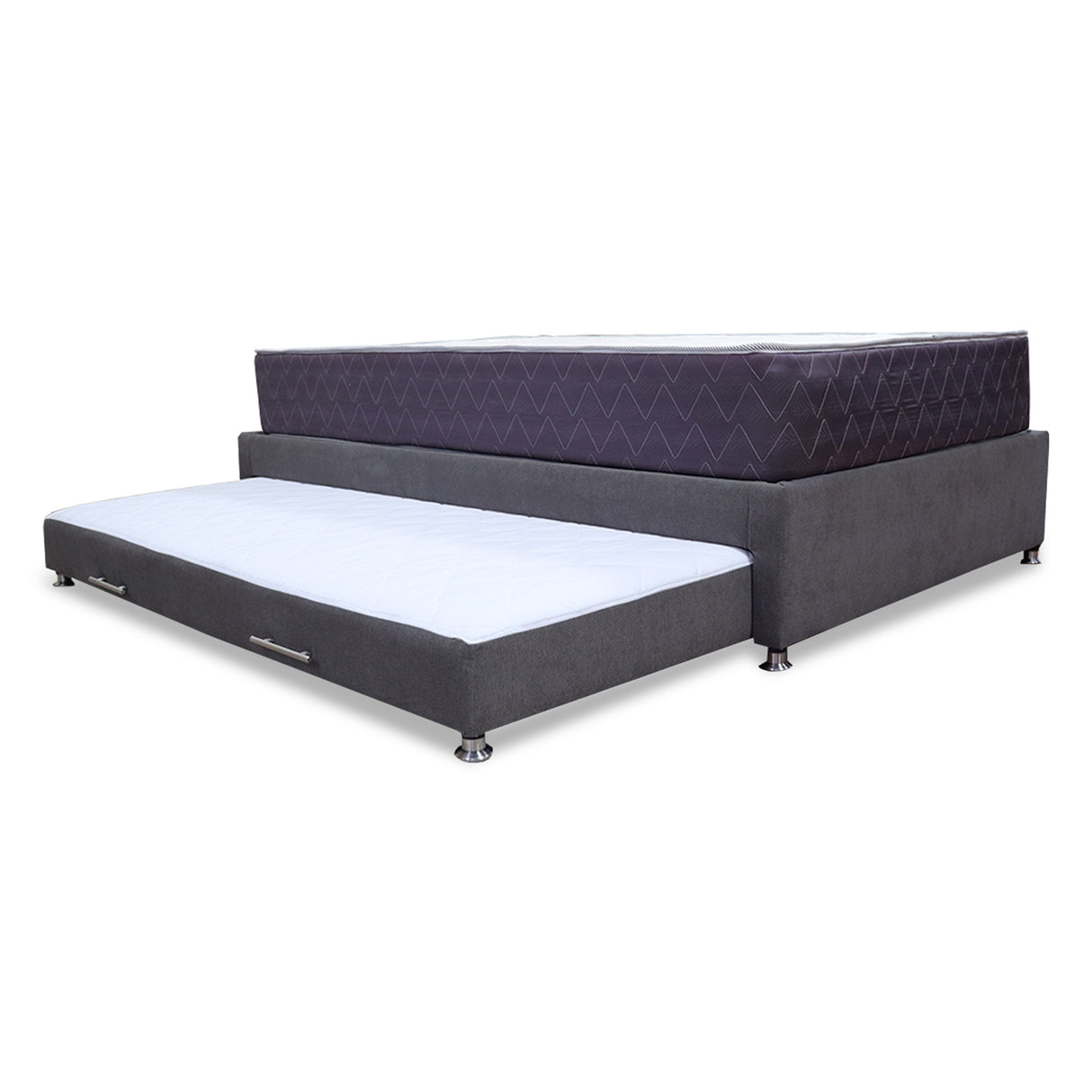 Combo Cama Tarima y Colchón Coleccion 1 Gris Oscuro y Cenizo Blanco Doble 140 X 190 Cm - Camas | Bylmo