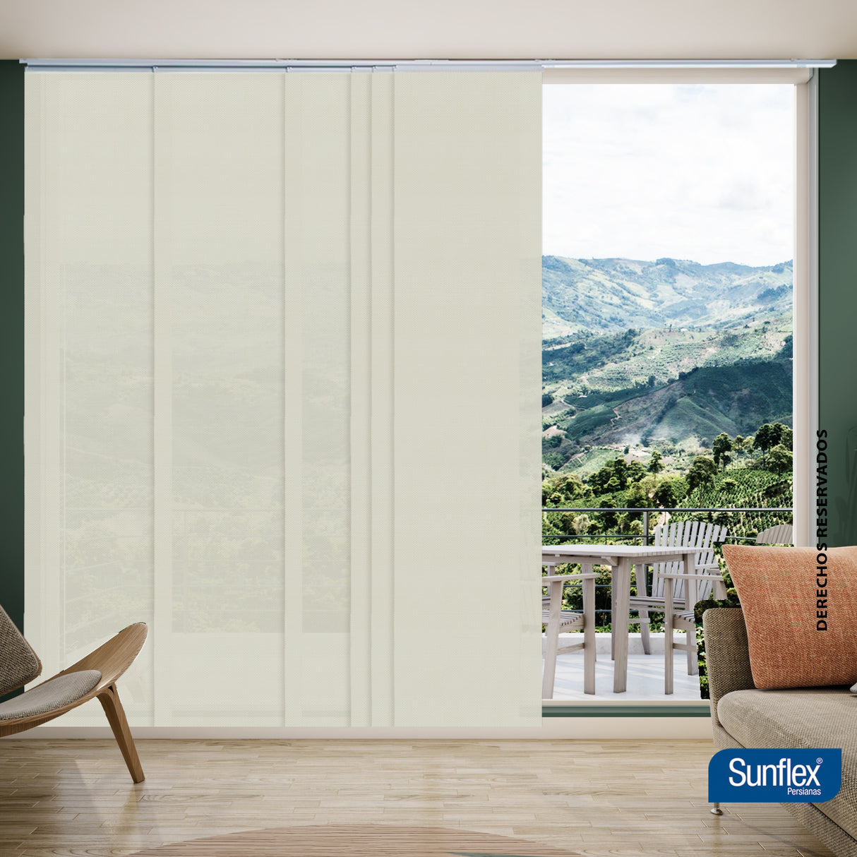 Panel Japones Arena 300x220cm de Riel - PANEL JAPONES | Bylmo