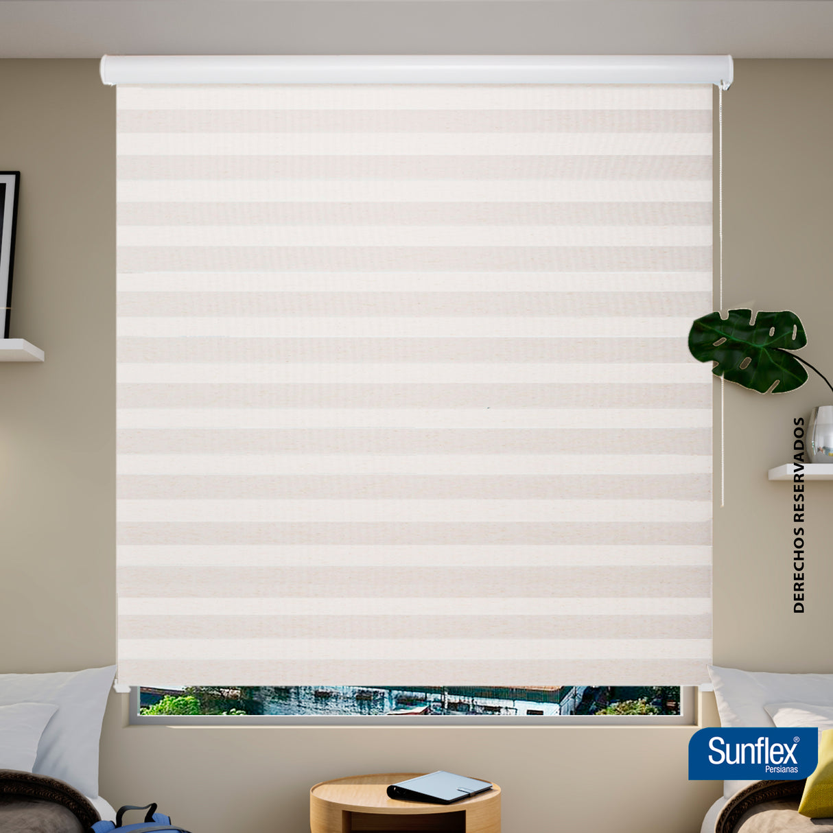 Cortina Roller Duo Arena 100x170cm de Tubo - Cortinas y Persianas | Bylmo