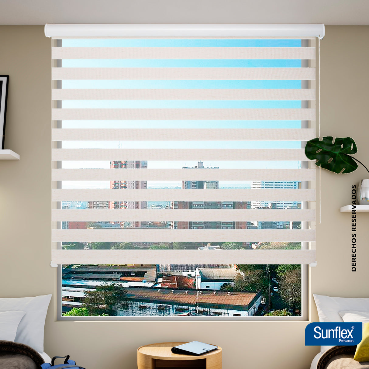 Cortina Roller Duo Arena 100x220cm de Tubo - Cortinas y Persianas | Bylmo