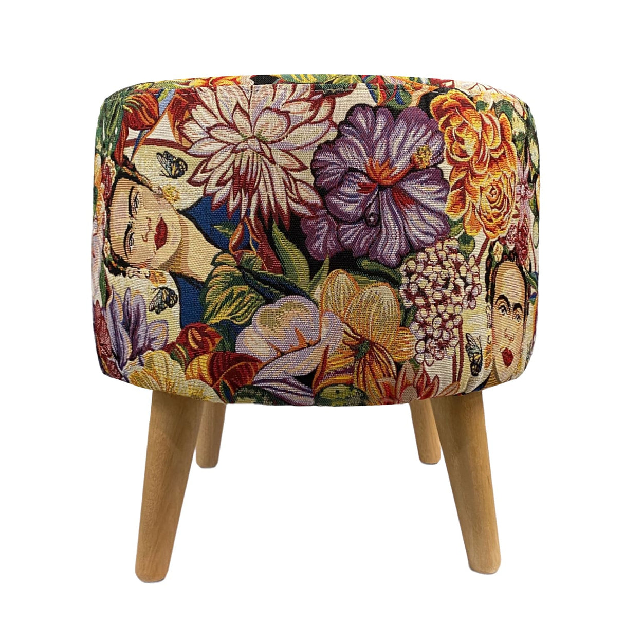 Puff Frida Multicolor 40x40cm Circular - Sillas y Butacos | Bylmo